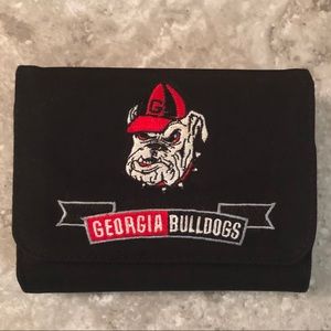 NCAA Georgia Bulldogs Black Trifold Wallet